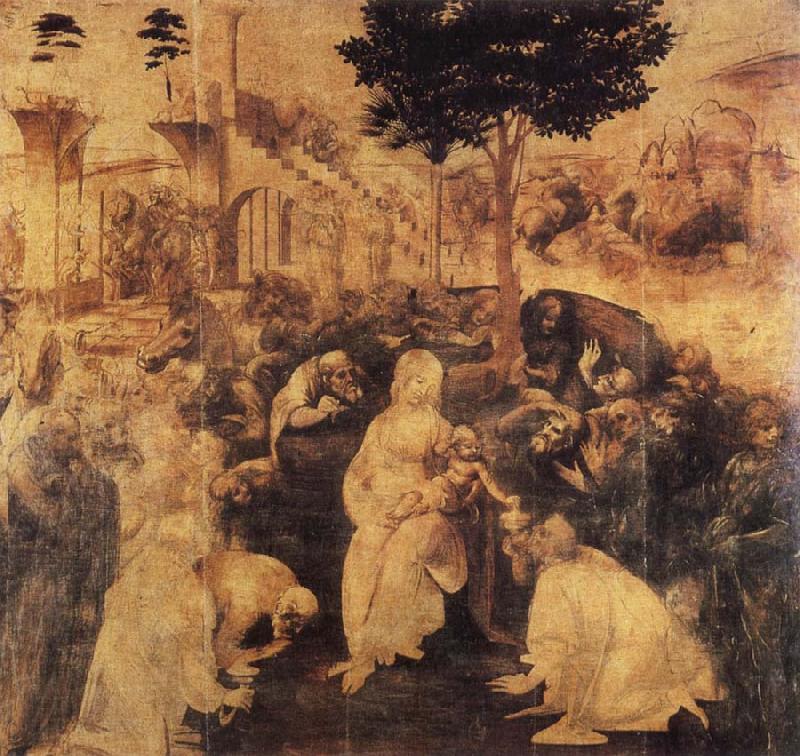 Adoration of the Magi, Leonardo  Da Vinci